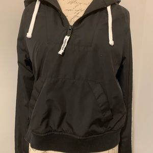 Hollister Black Cropped Windbreaker, size XS